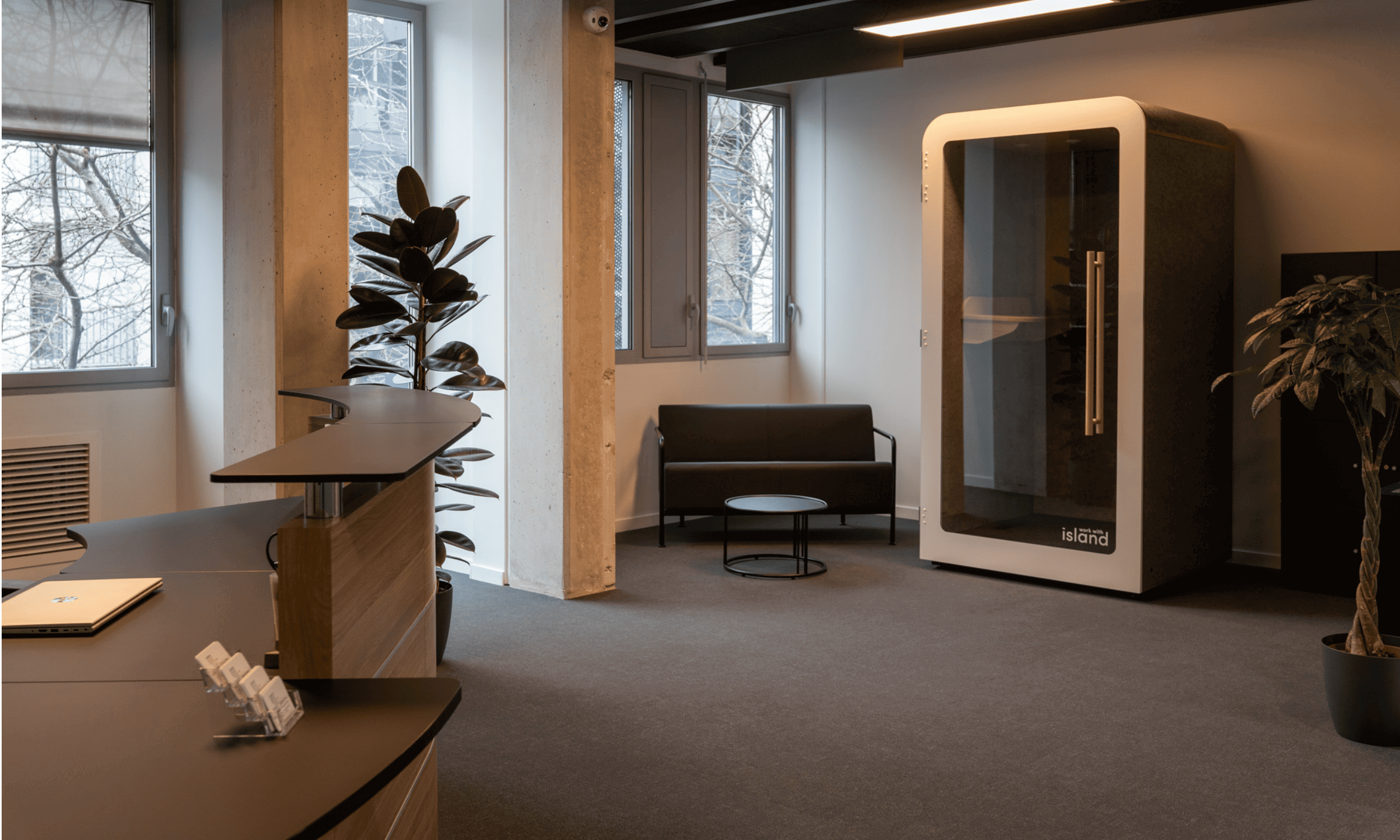Vue bureau d'ingénierie d'immobilier d'entreprise