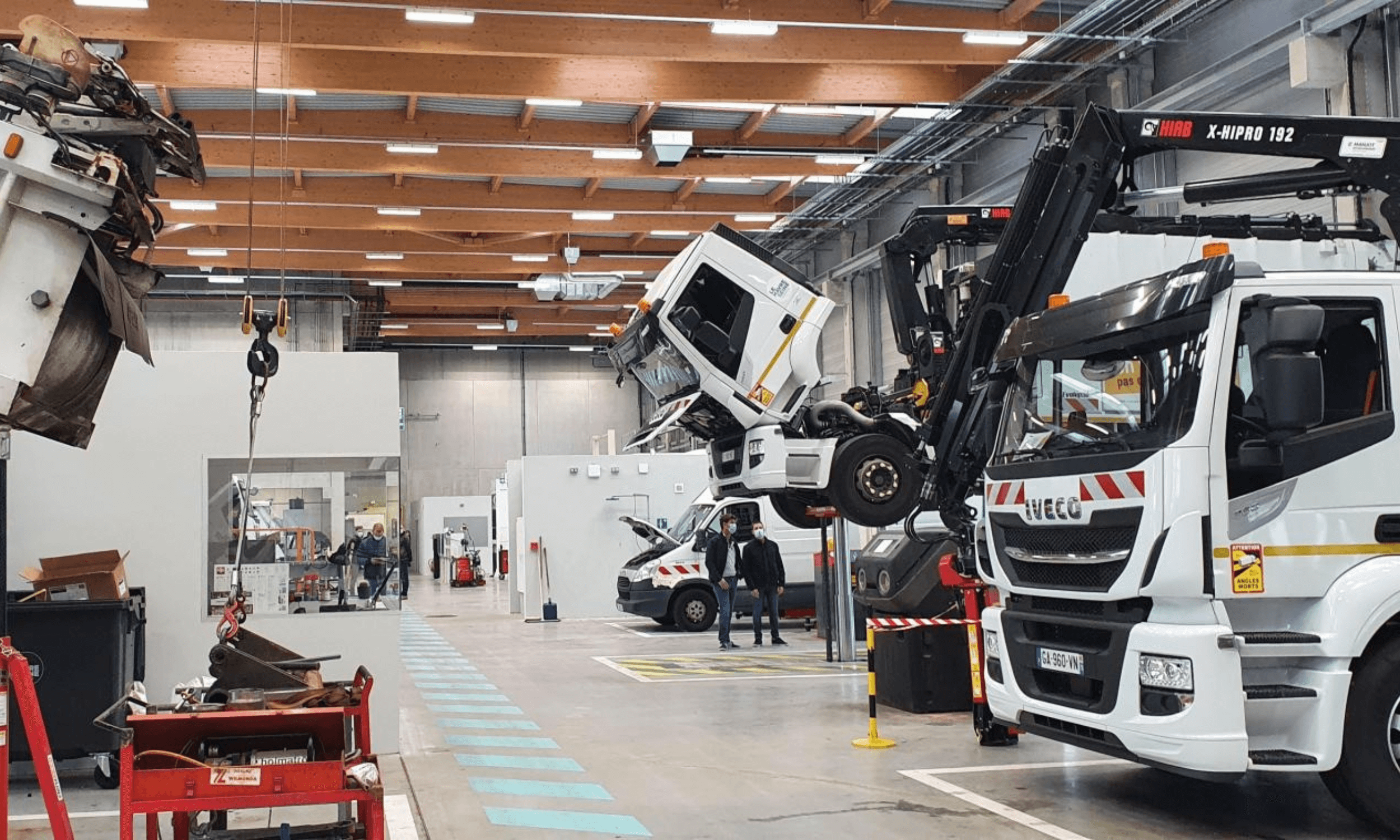 Atelier poids lourds du CETCO au Havre