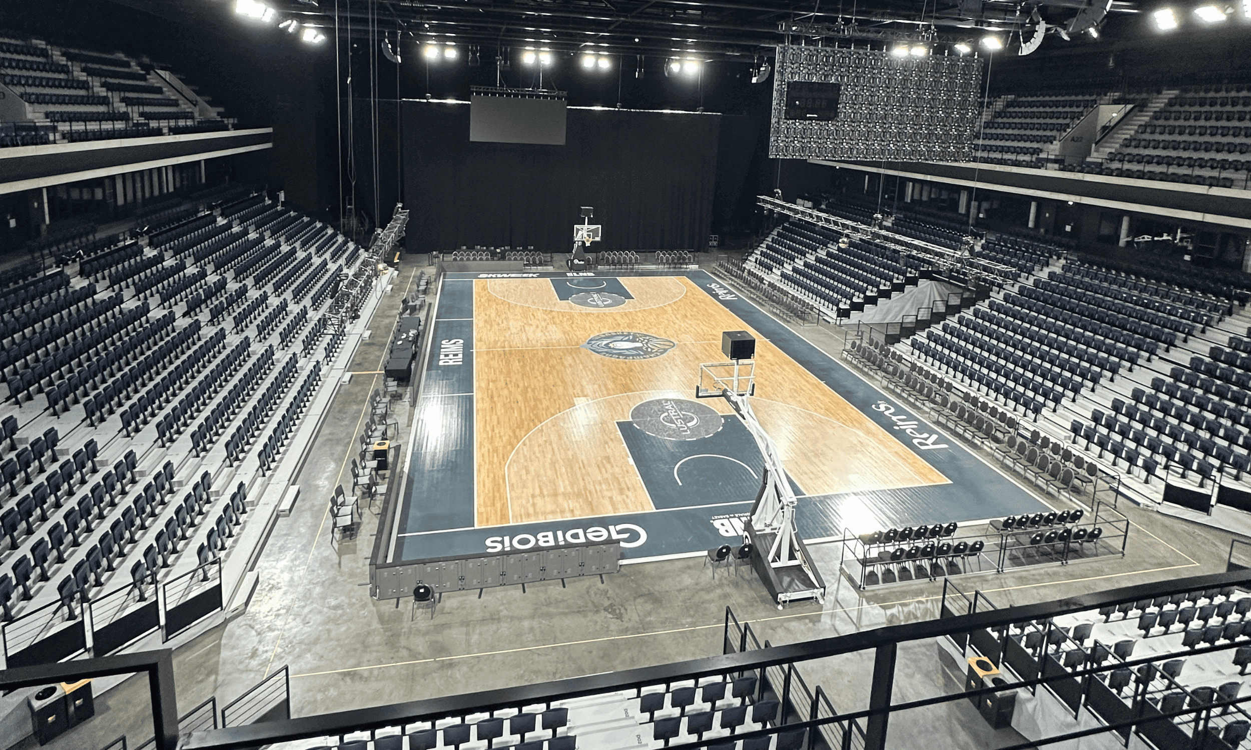 Configuration basketball à l'Arena conçu par Pingat