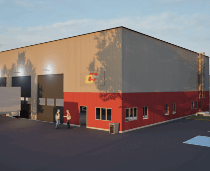 Vue 3D de l'atelier poids lourds de Contignon