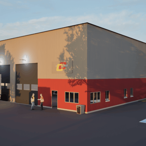 Vue 3D de l'atelier poids lourds de Contignon